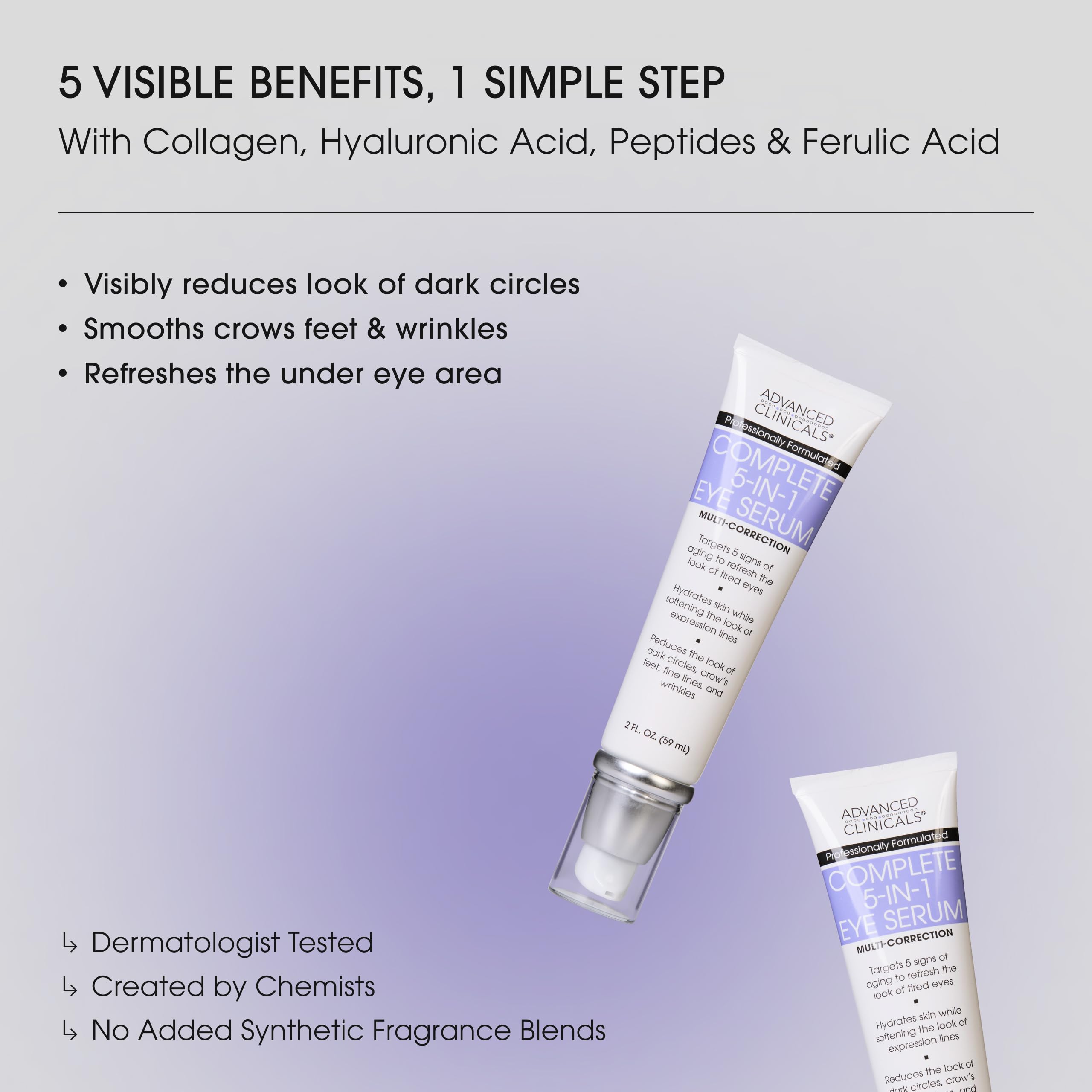 Advanced Clinicals Sérum Yeux: texture lactée légère qui pénètre rapidement.