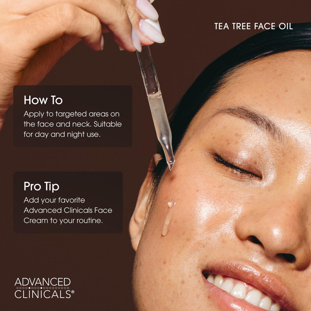Advanced Clinicals Tea Tree Serum – peau unifiée et teint plus homogène.