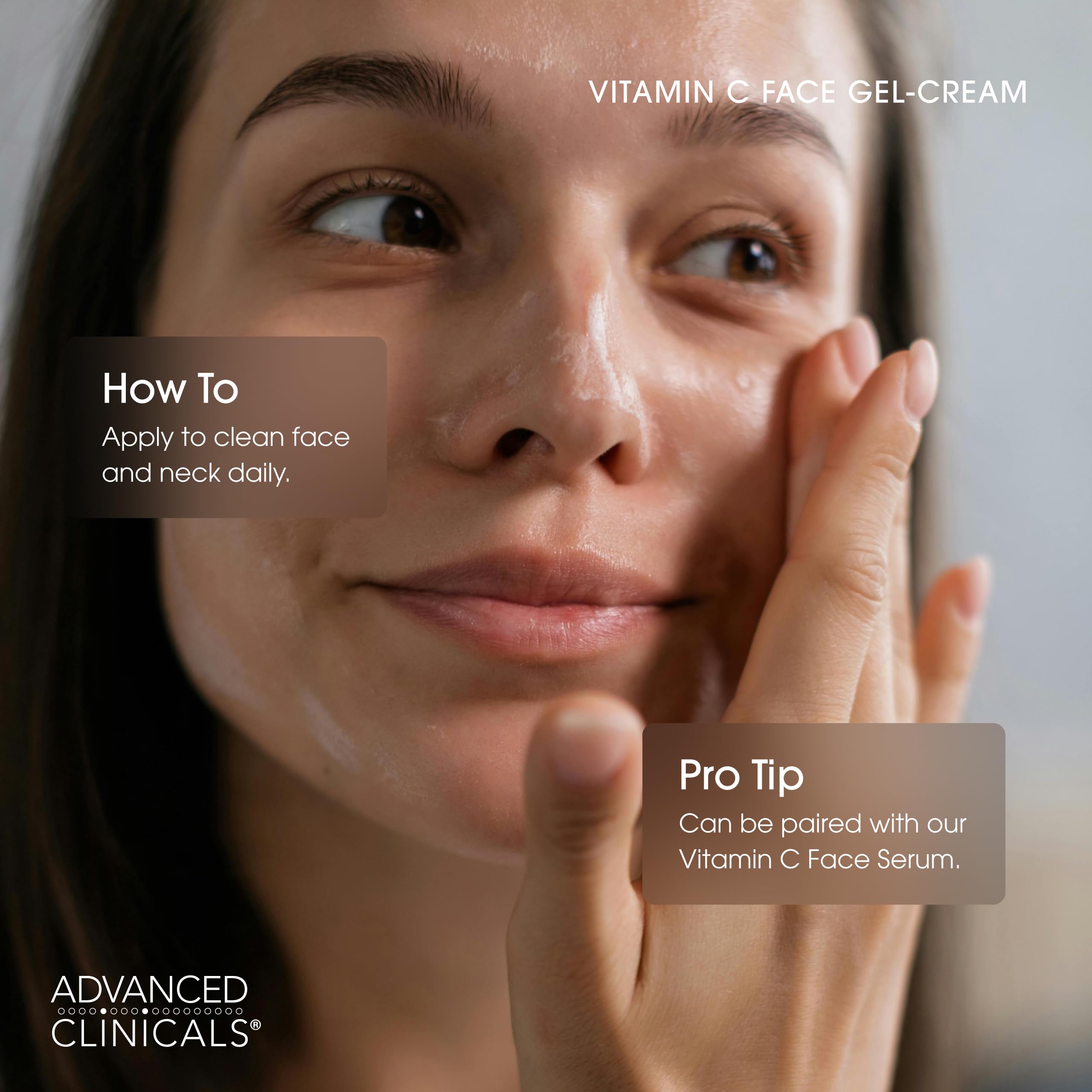 Advanced Clinicals visage-brillance-glow offre un teint rafraîchi et lumineux.
