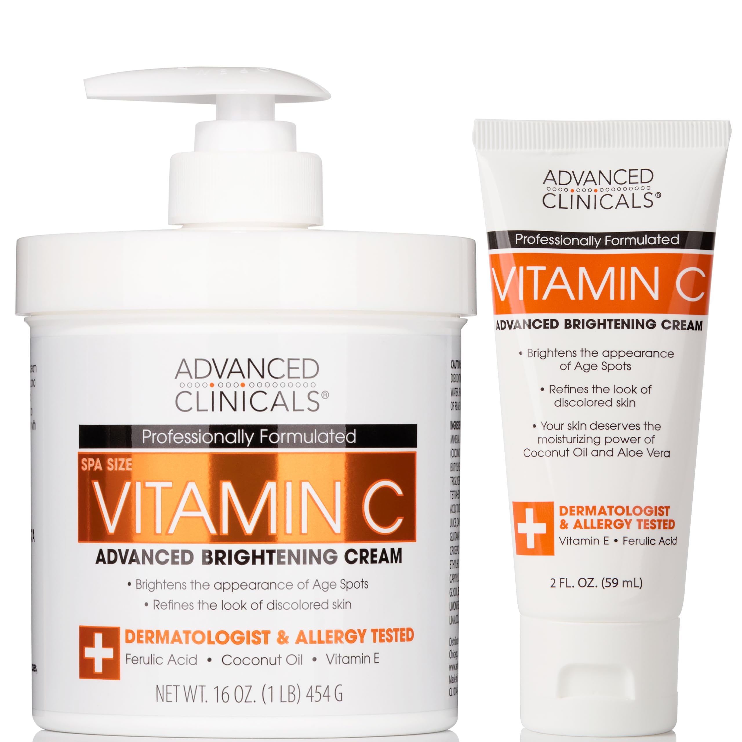 Advanced Clinicals Vitamine C Crème Corps Lumière — éclat naturel et hydratation durable.