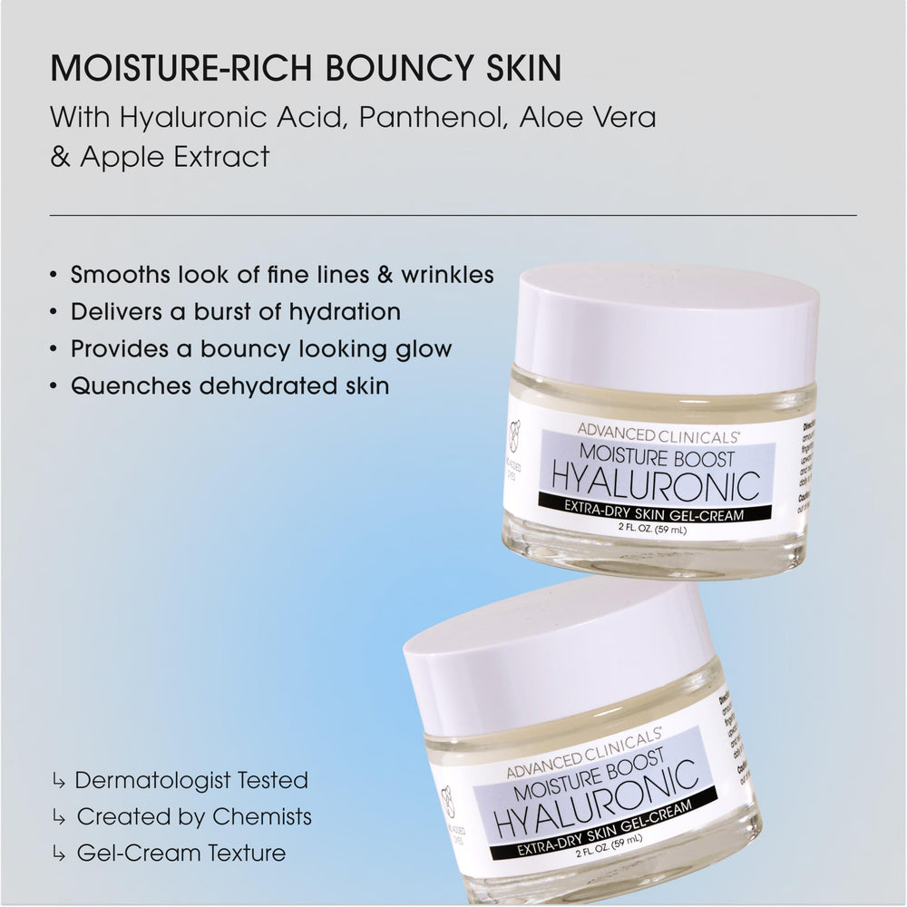 Advanced Clinicals vitamine E et B5 avec aloe vera et pomme pour revitaliser la peau.