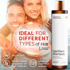 Ingrédients clés HairStem: biotine et huile essentielle d'arbre à thé pour nourrir.