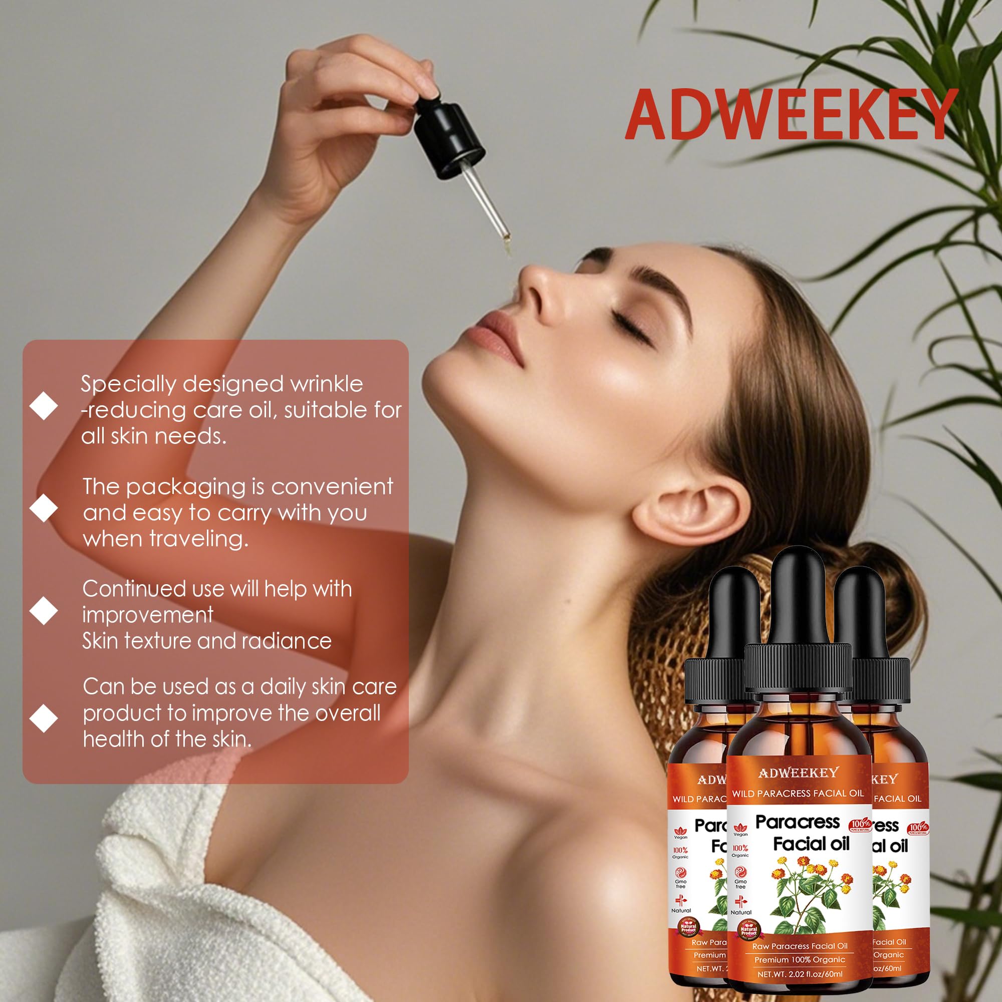 Adweekey Paracress – huile biologique d’encens pour soin externe.