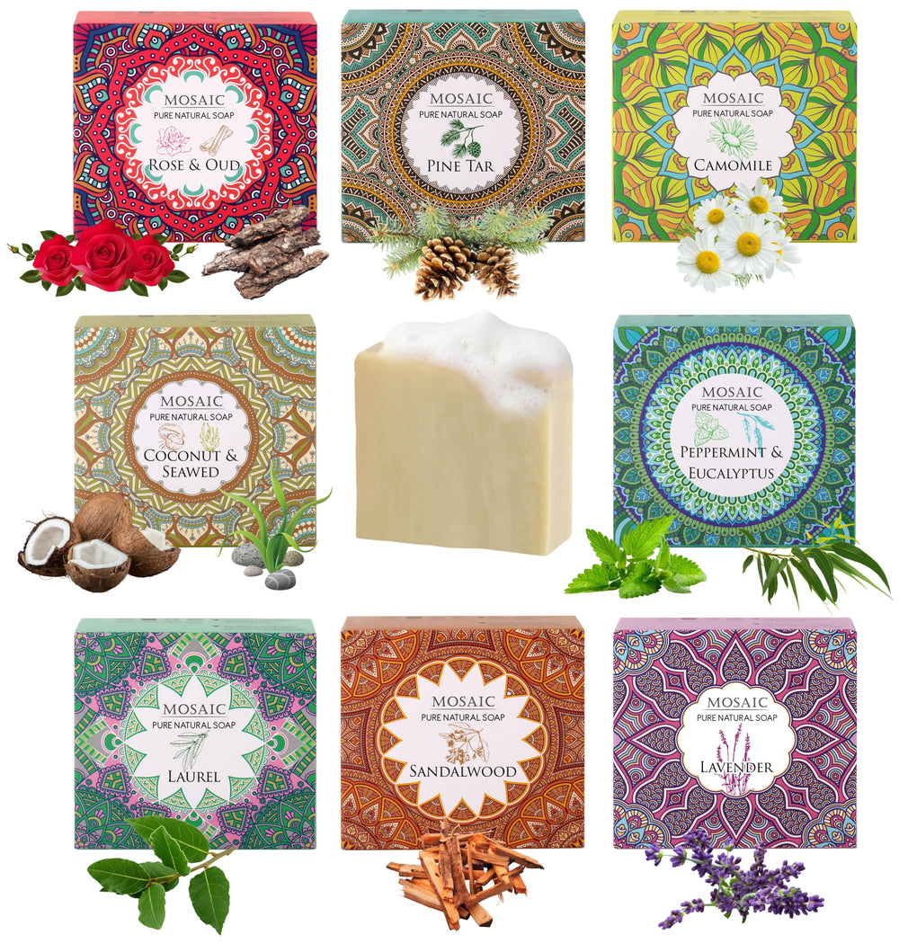Aegean Savon En Barre, ingrédients bio, peau nette et nourrie.