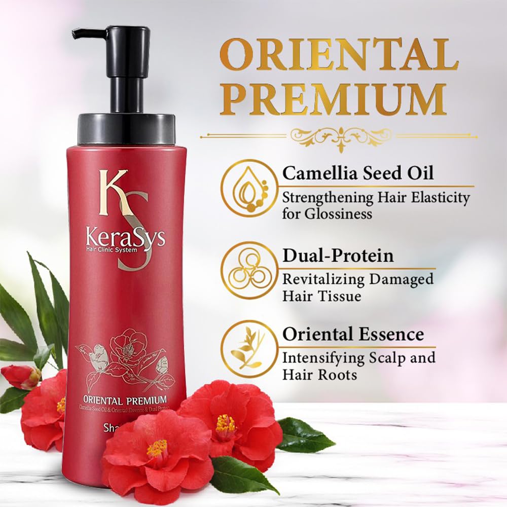 Aekyung Kerasys Oriental Premium – texture du shampooing, nettoyant en douceur et mousse riche.