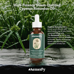 Aemerry Cyperus Rotundus Oil pour illustrates easy daily moisturization after removal.