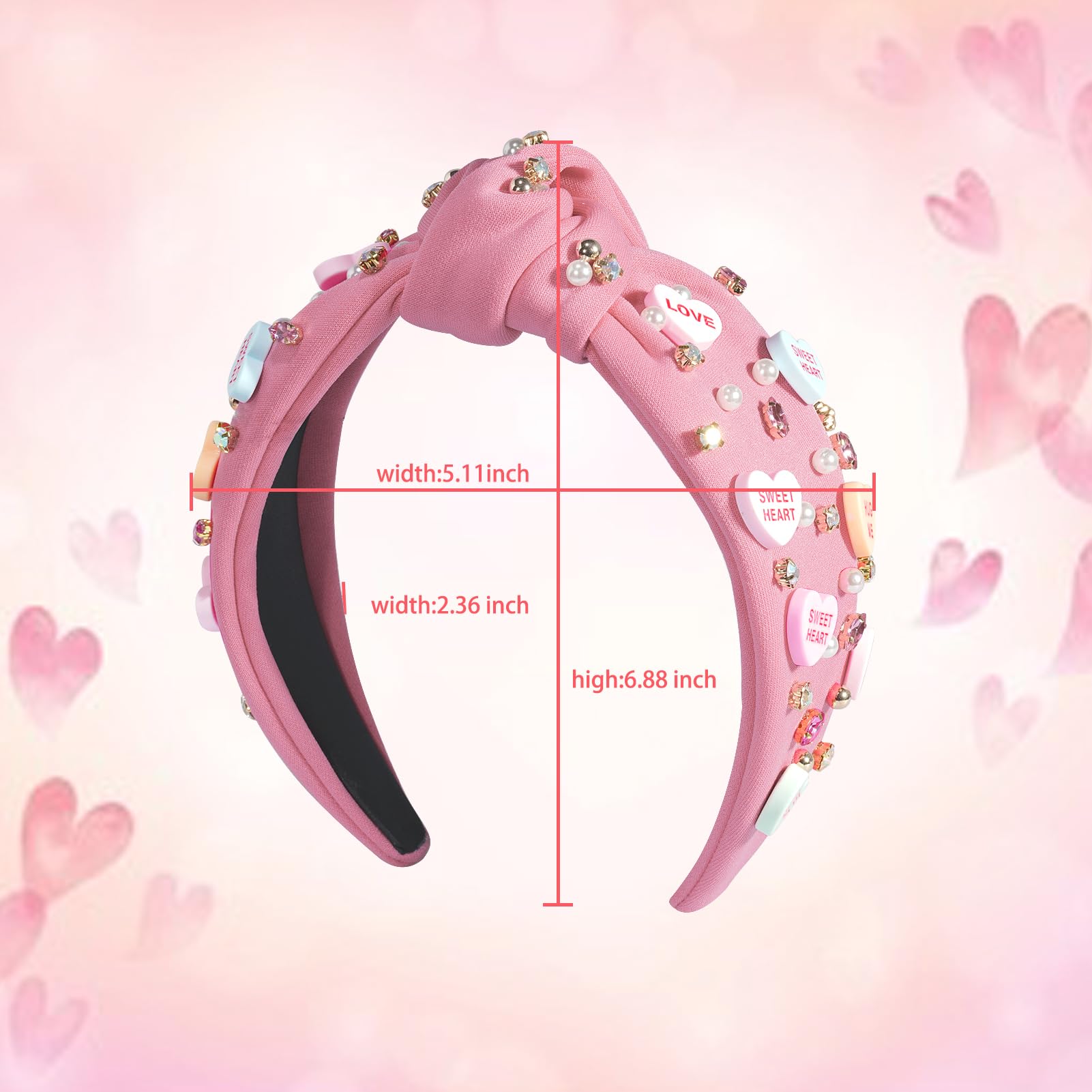 Bandeau AENMTU Valentin taille unique 4 cm, s'adapte à tous les cheveux.