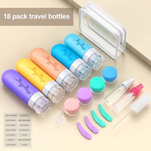 Flacons silicone 60ml Aeomni pour voyages compacts.