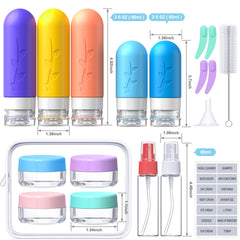 Flacons silicone 90ml Aeomni pour shampoing et soins.