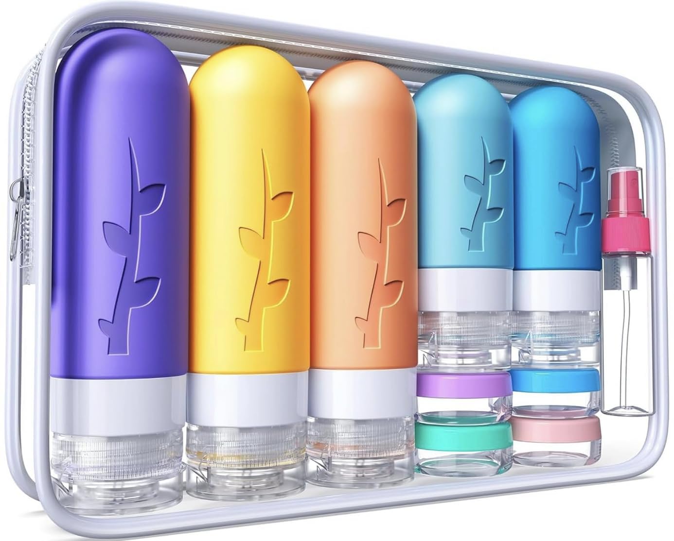 Aeomni ensemble-bouteilles-voyage : ensemble pratique pour transporter vos liquides en voyage.