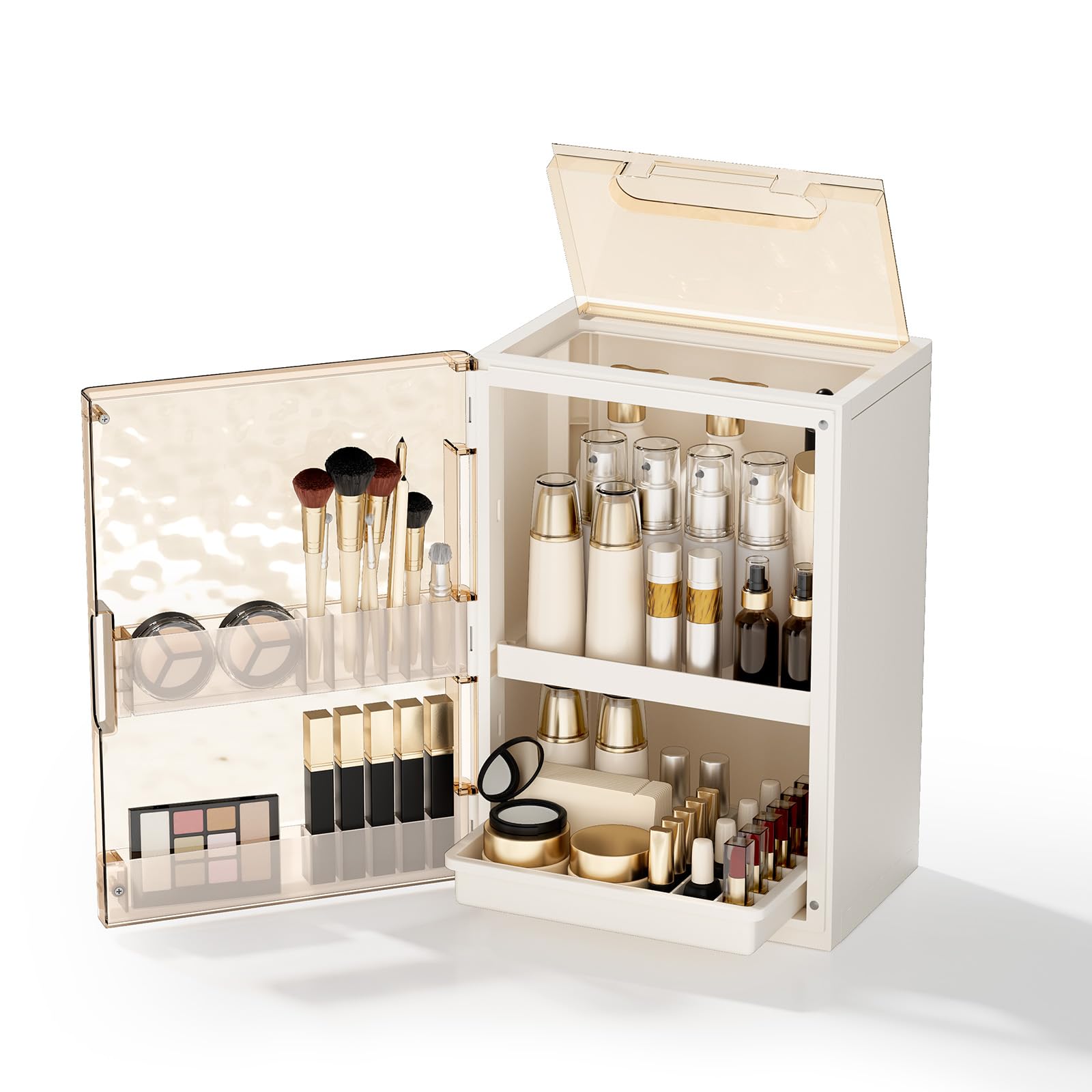 AERCIINC Organisateur maquillage avec tiroirs, rangement clair et accessible.