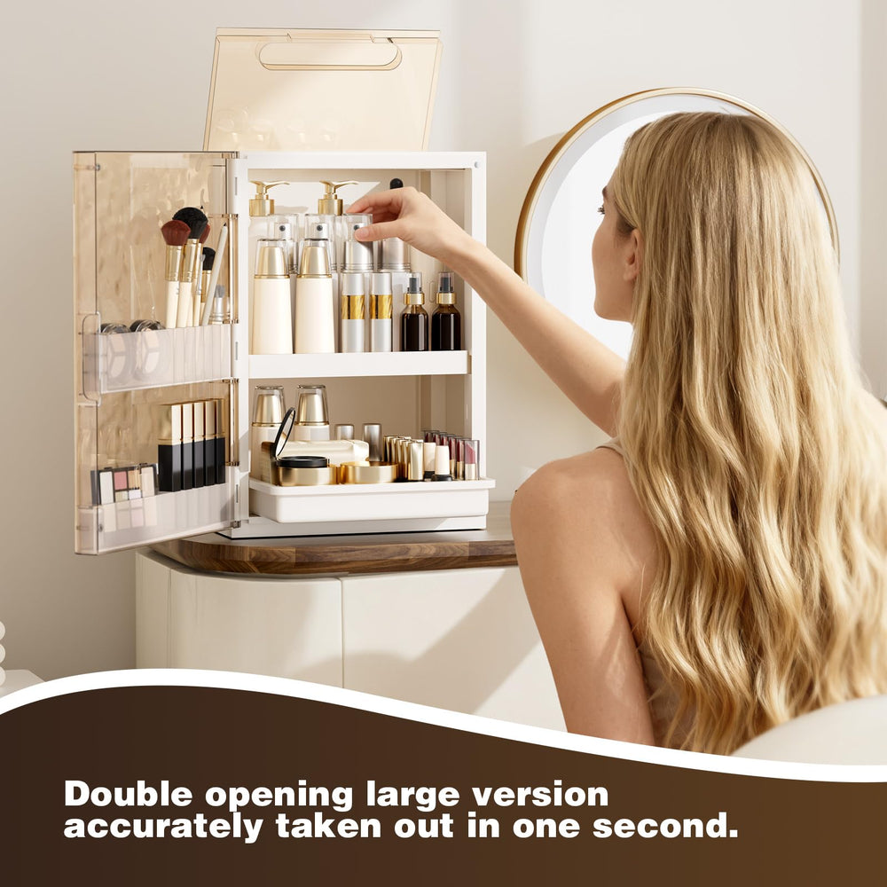 AERCIINC Organisateur maquillage rangement polyvalent pour soins et maquillage.