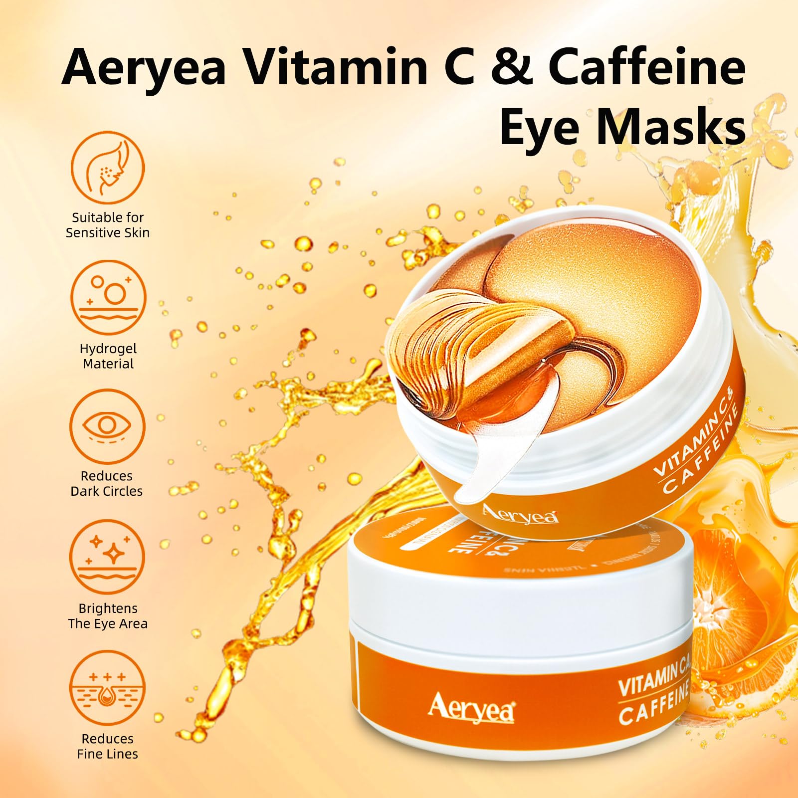 Patchs yeux Aeryea, hydratation à l acide hyaluronique pour peau du contour.