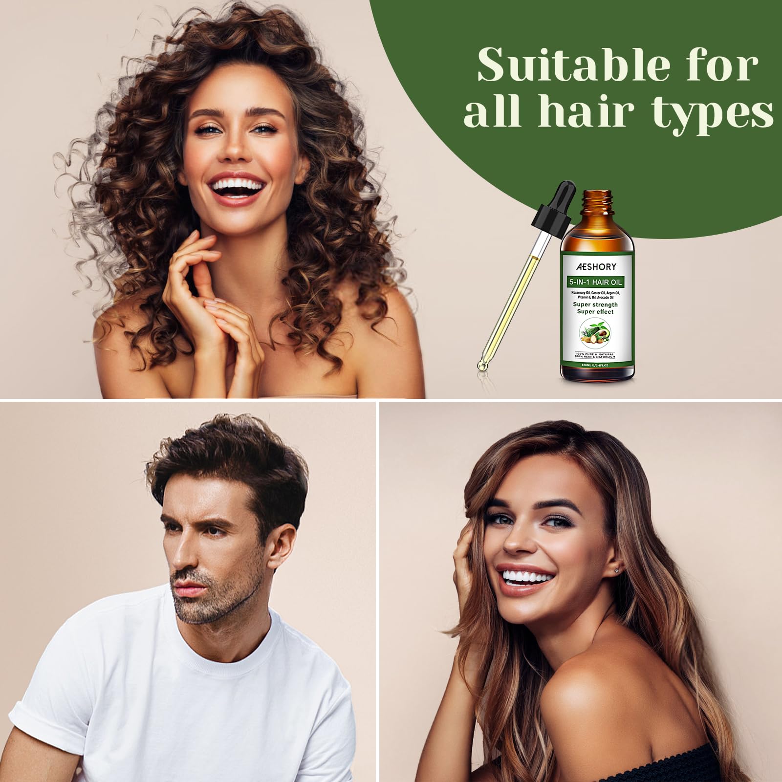 Aeshory huile-cheveux-brillance légère : apporte une douceur et brillance naturelle.