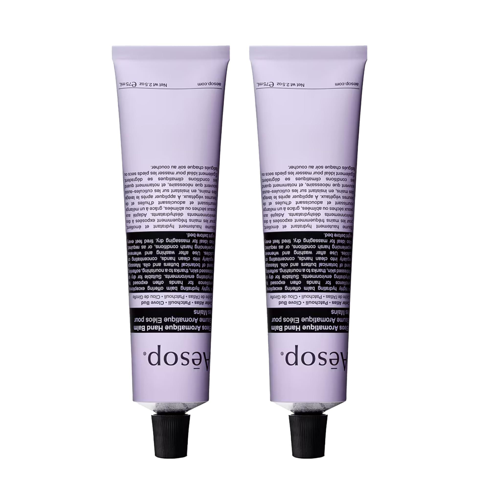 Aesop Eleos : tube 75 ml pour une hydratation rapide des mains.
