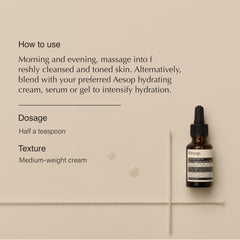 Aesop Fabulous Face Oil, pipette pratique pour une application ciblée et agréable.
