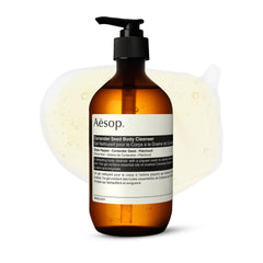 Aesop Nettoyant corporel à la graine de coriandre — bouteille élégante pour une douche rafraîchissante