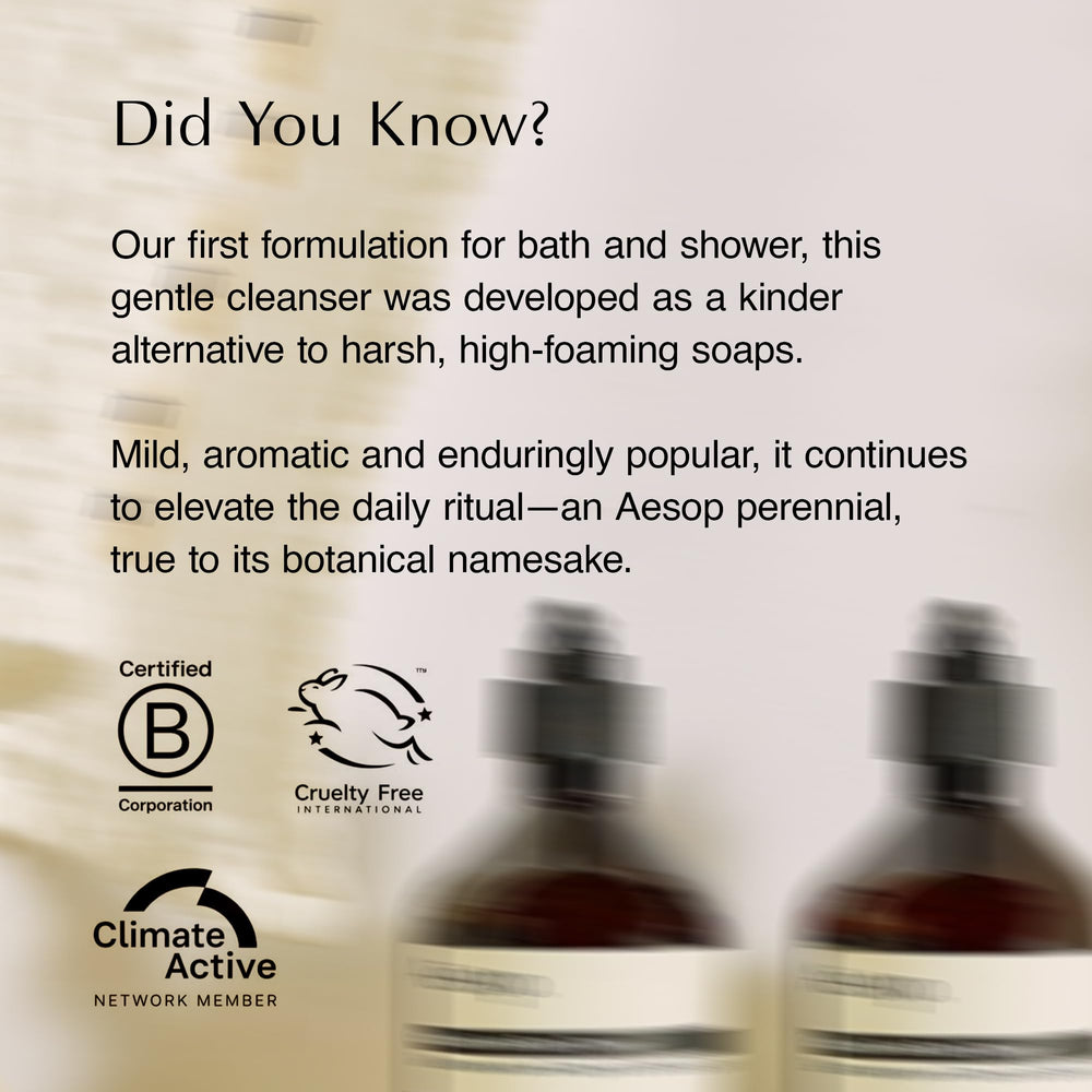 Aesop Nettoyant corporel à la graine de coriandre — échantillon Eleos offert pour découverte