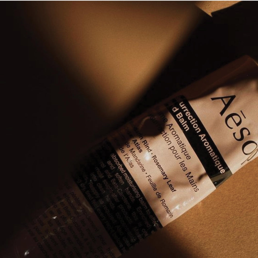 Aesop Resurrection Aromatique, emballage aluminium recyclable, démarche éco-responsable.