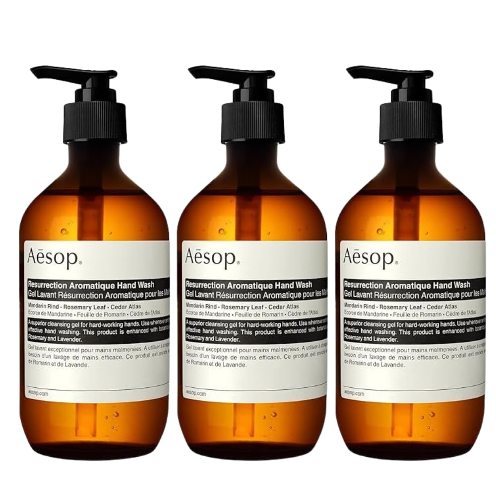 Aesop Resurrection Aromatique : bouteille agrume et herbes pour un nettoyage doux et sensoriel