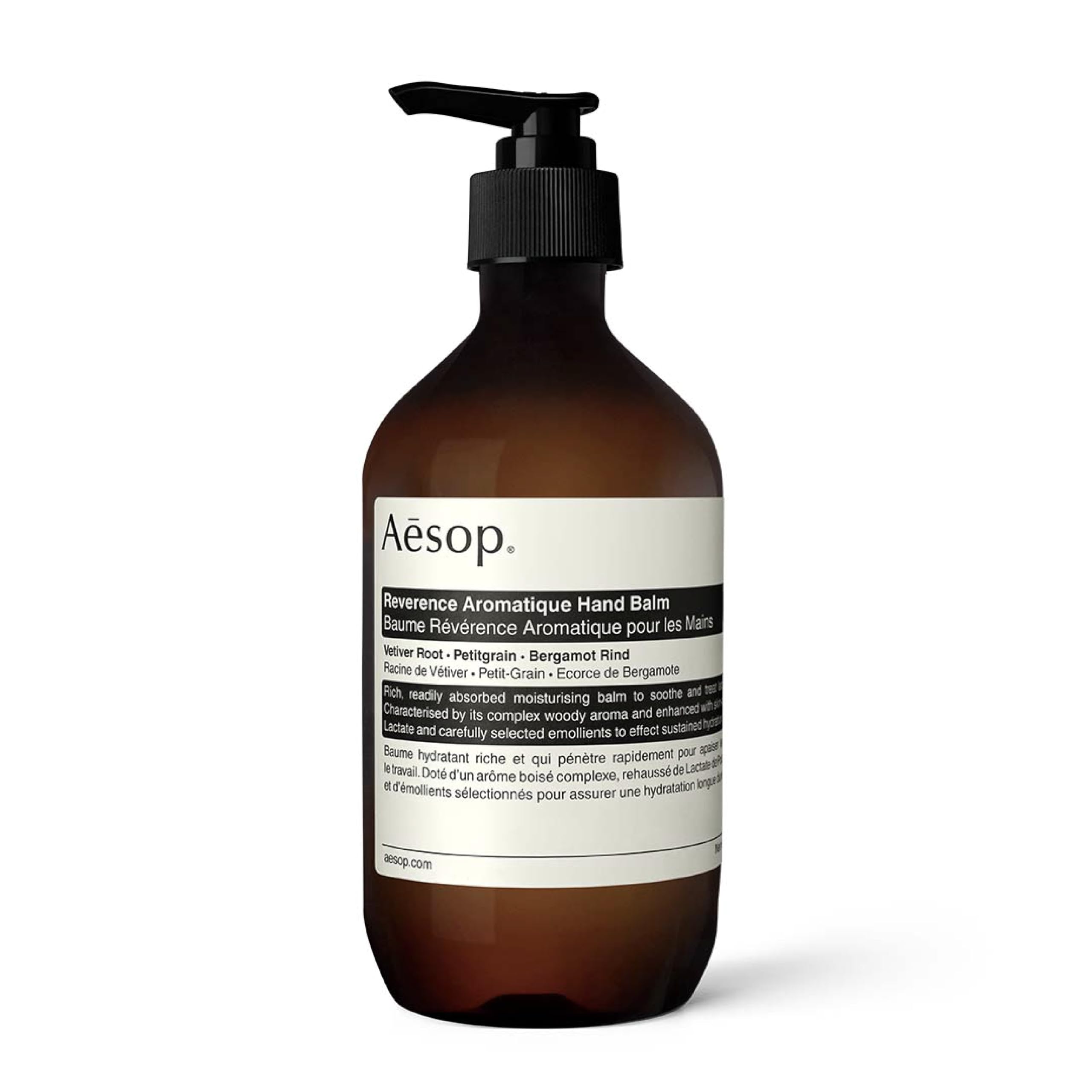 Baume pour les mains Aesop Reverence Aromatique dans son pot, hydratation durable et douceur.