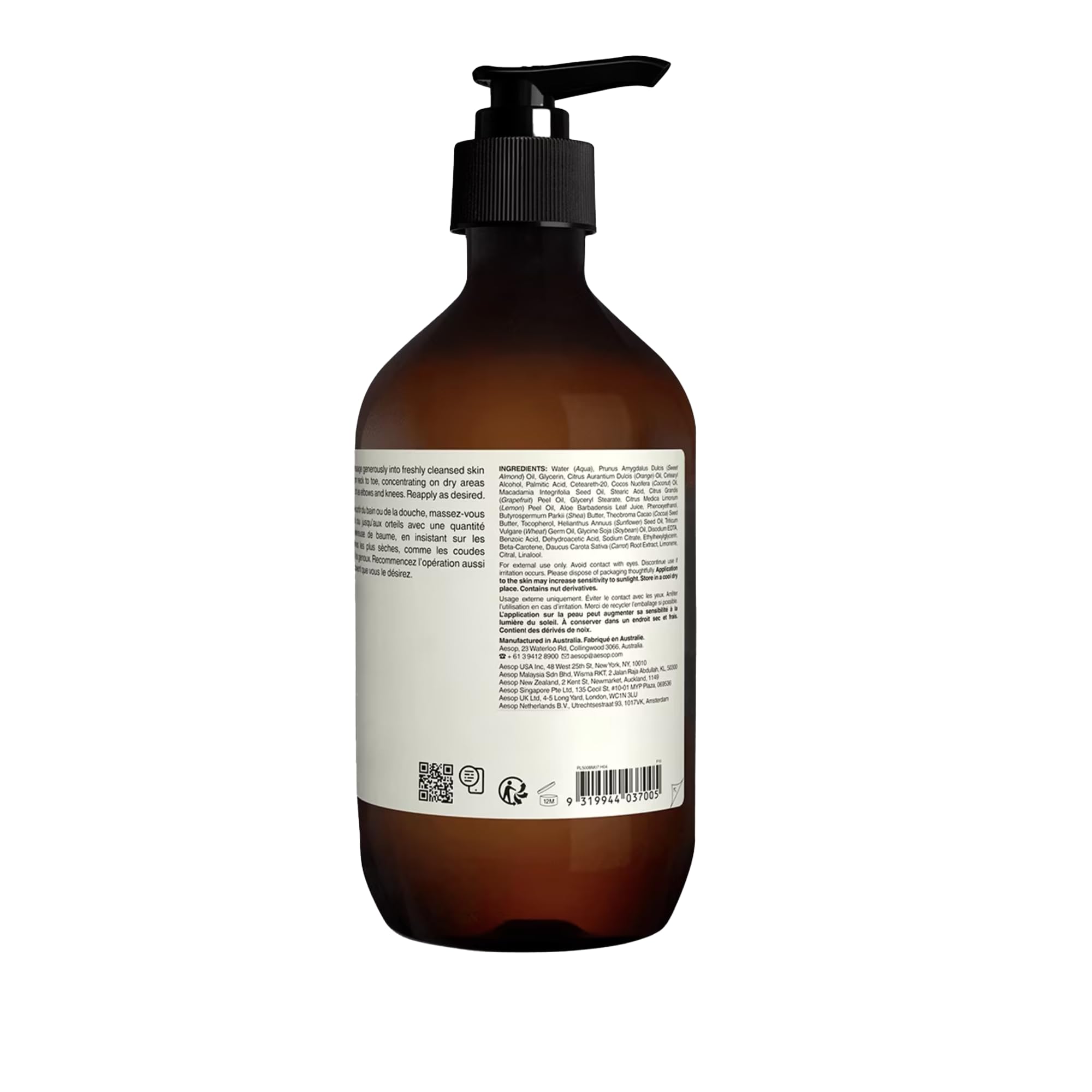 Aesop Rind Concentrate Corps après soleil, hydratation douce et rafraîchissement