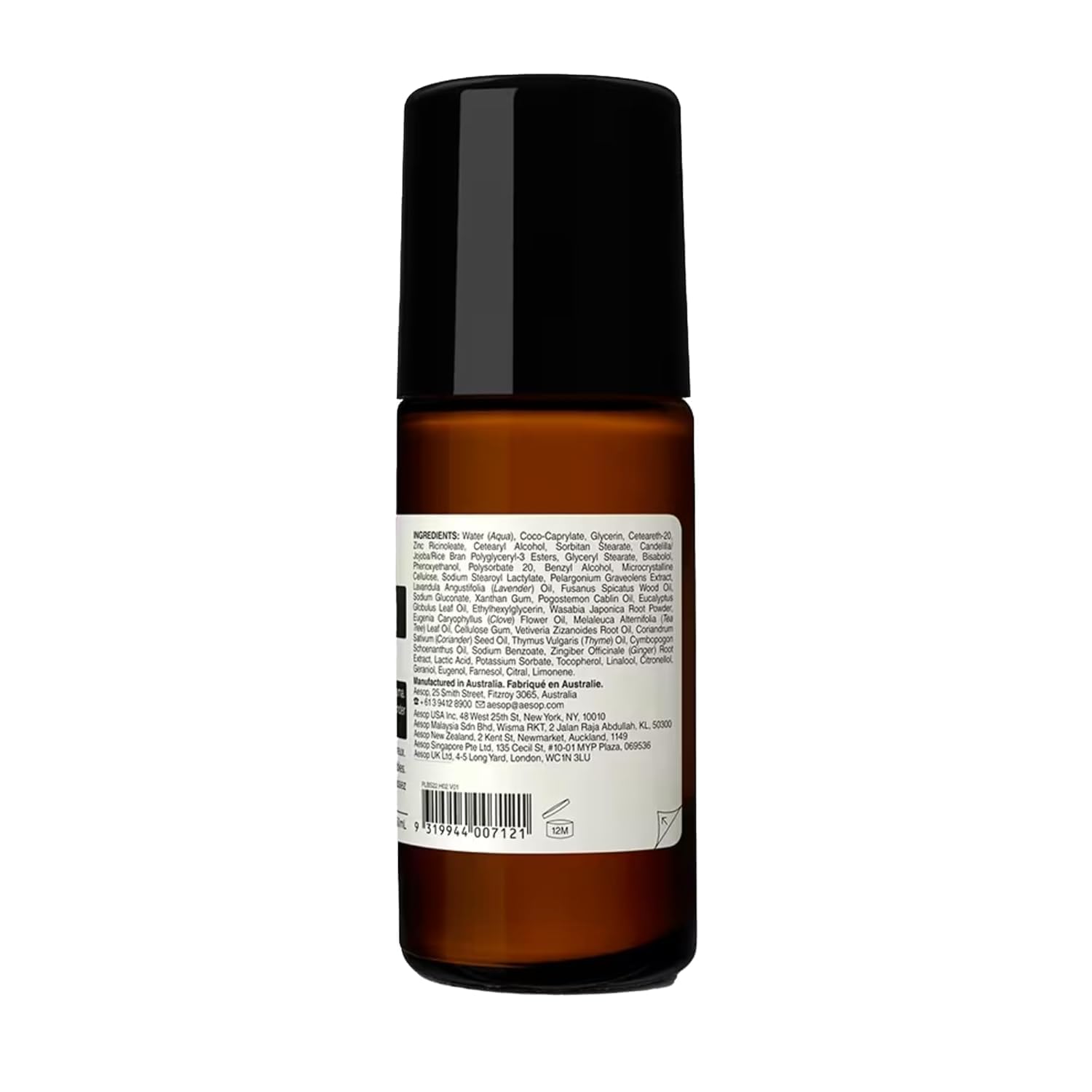 Emballage vegan recyclable du déodorant Aesop, respectueux de l environnement.