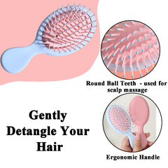 Brosse AESPAKO mini adaptée à tous types de cheveux pour démêler en douceur.
