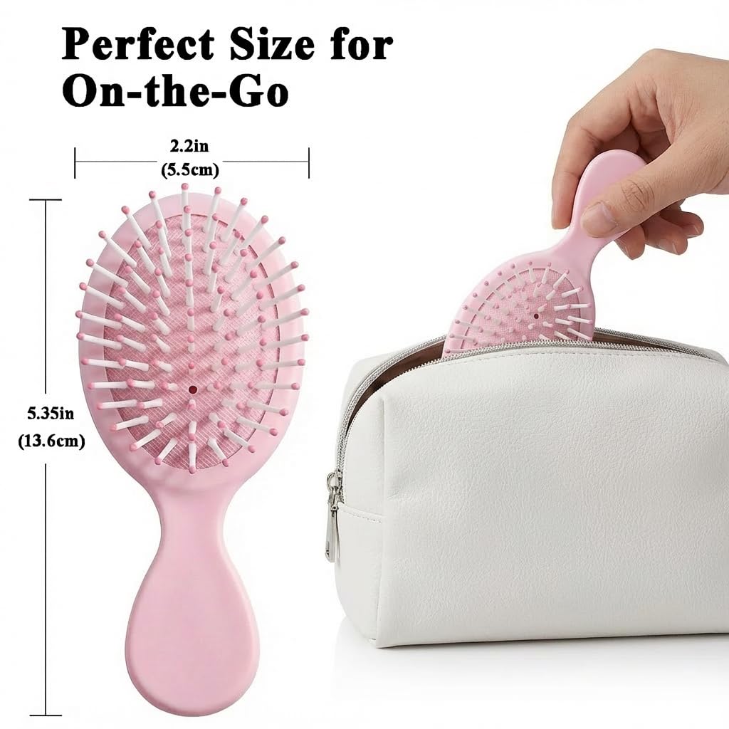 Brosse AESPAKO mini adaptée à tous types de cheveux, démêle en douceur.