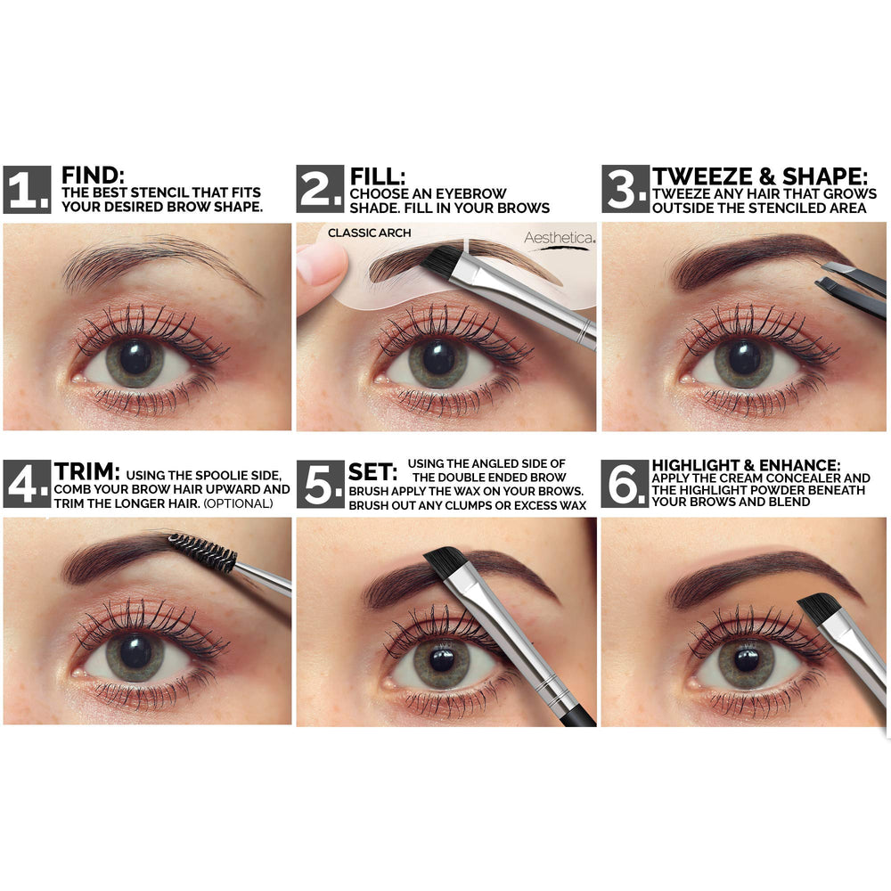 Cire/pomade Aesthetica pour fixer la forme et la tenue des sourcils.