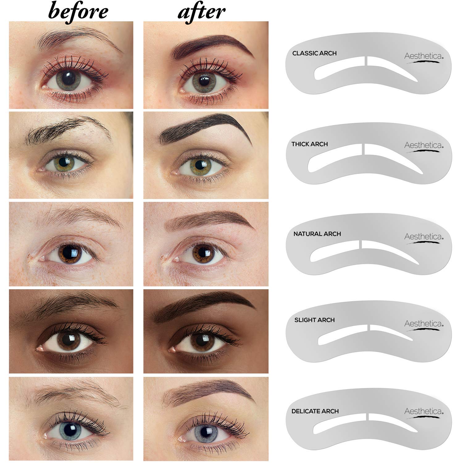 Concealer et haute lumière Aesthetica pour éclairer et lifter le regard.