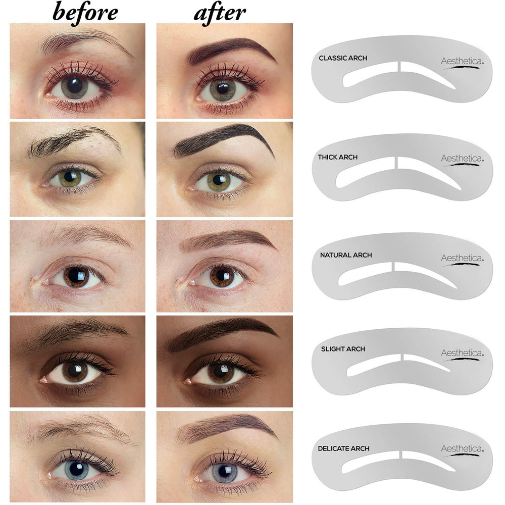 Concealer et haute lumière Aesthetica pour éclairer et lifter le regard.