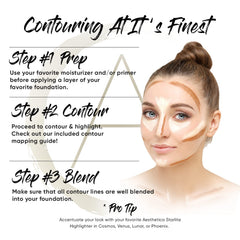 Aesthetica Crème Contour Kit: pans amovibles et remplissables pour personnaliser les teintes.