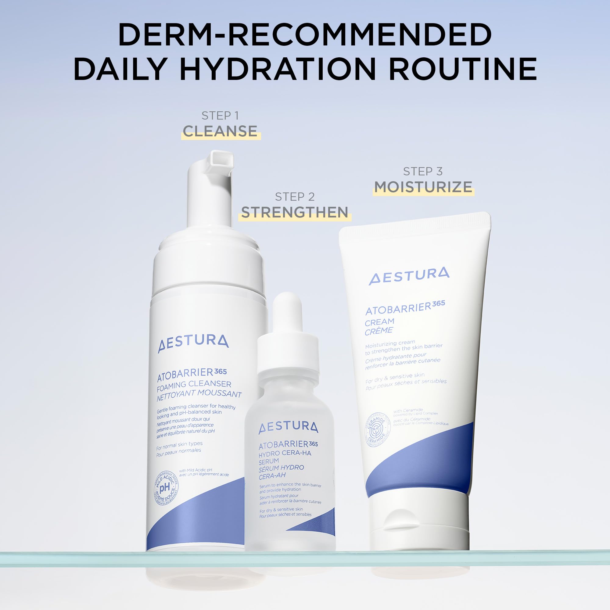 AESTURA ATOBARRIER365 format 150 ml pratique pour la routine.