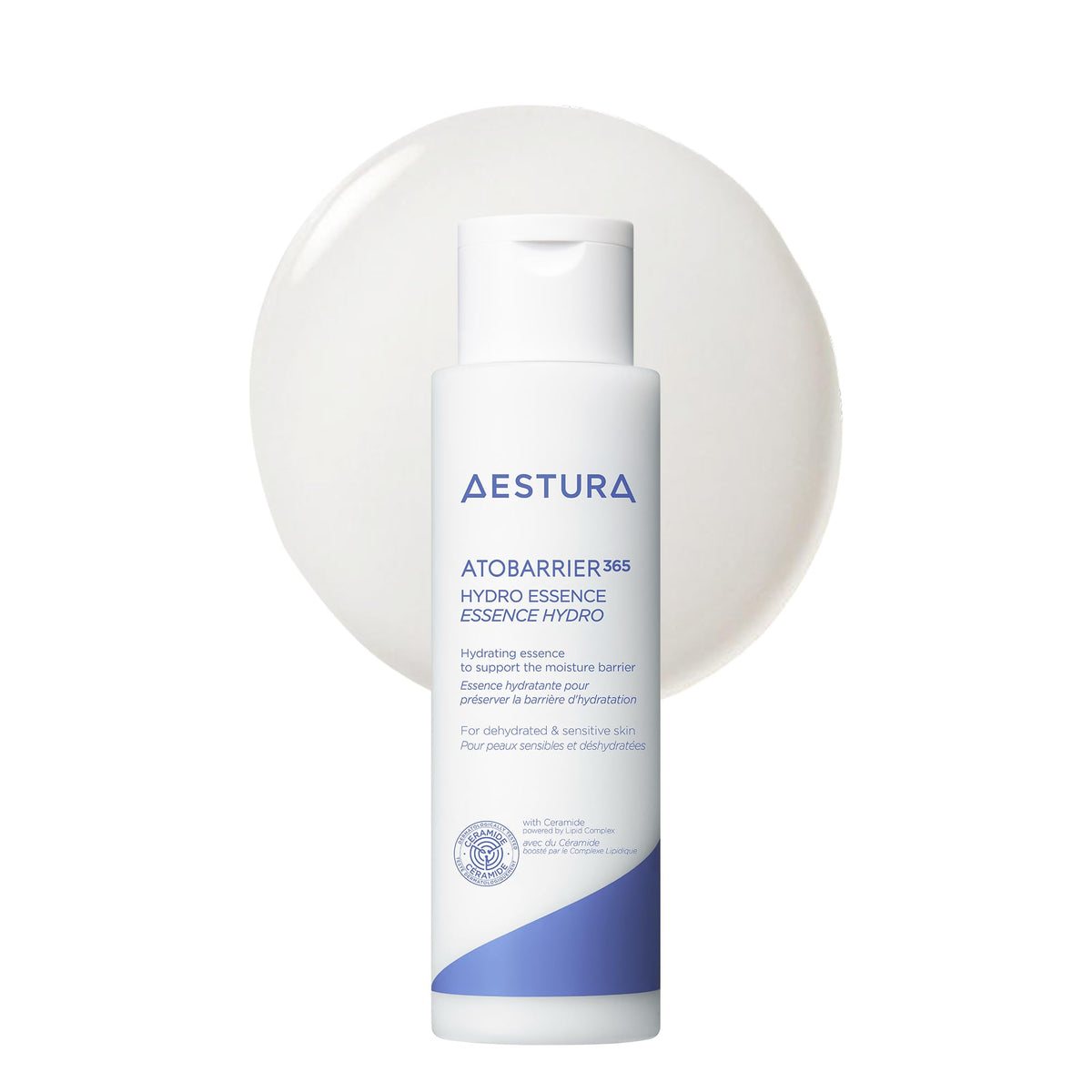 AESTURA ATOBARRIER365 Hydro Essence – bouteille élégante pour hydratation durable.
