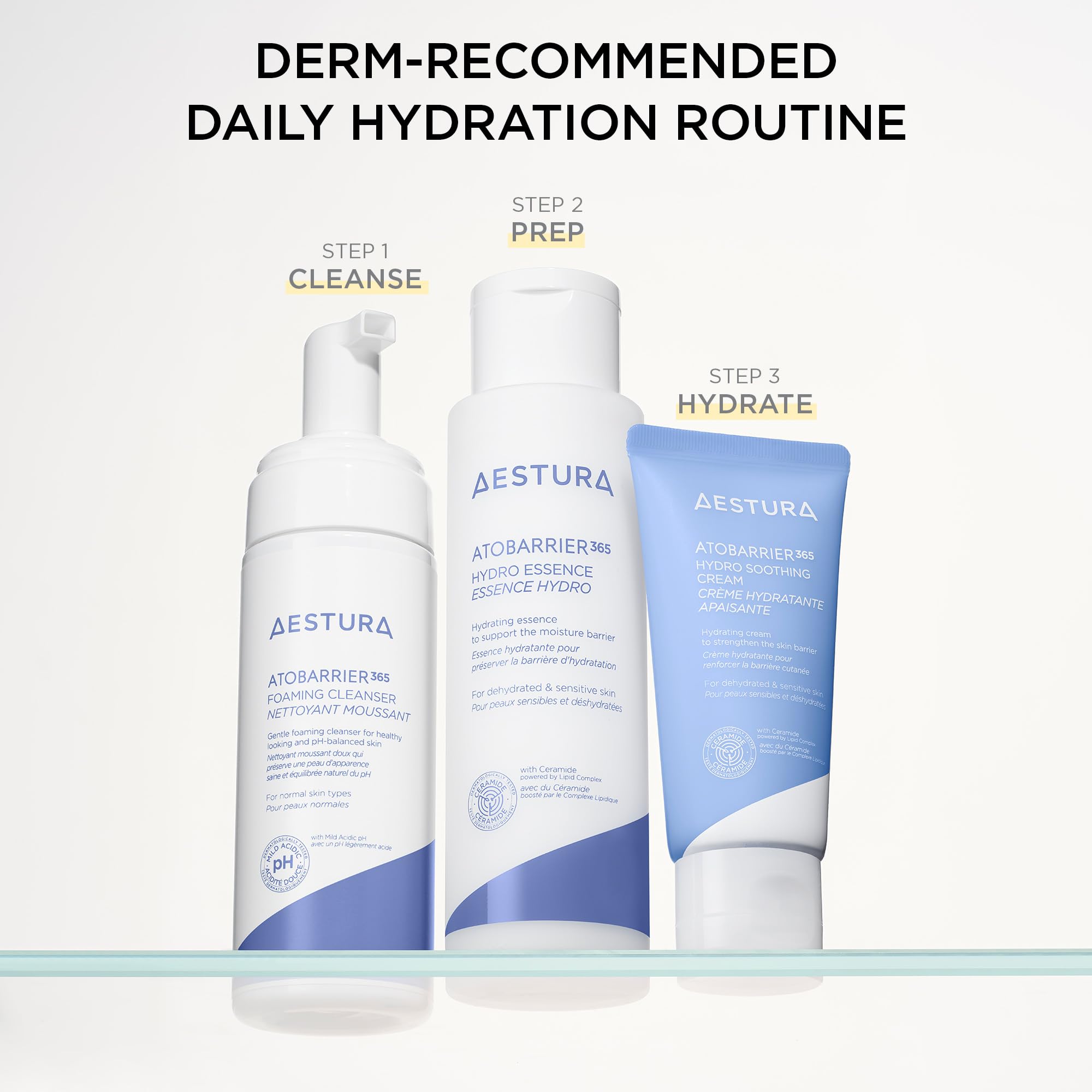 AESTURA ATOBARRIER365: sans parfum et sans colorants, soin doux.