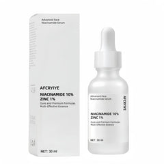 AFCRYIYE Niacinamide 10% + Zinc 1% – flacon, soin léger qui peut matifier la peau.