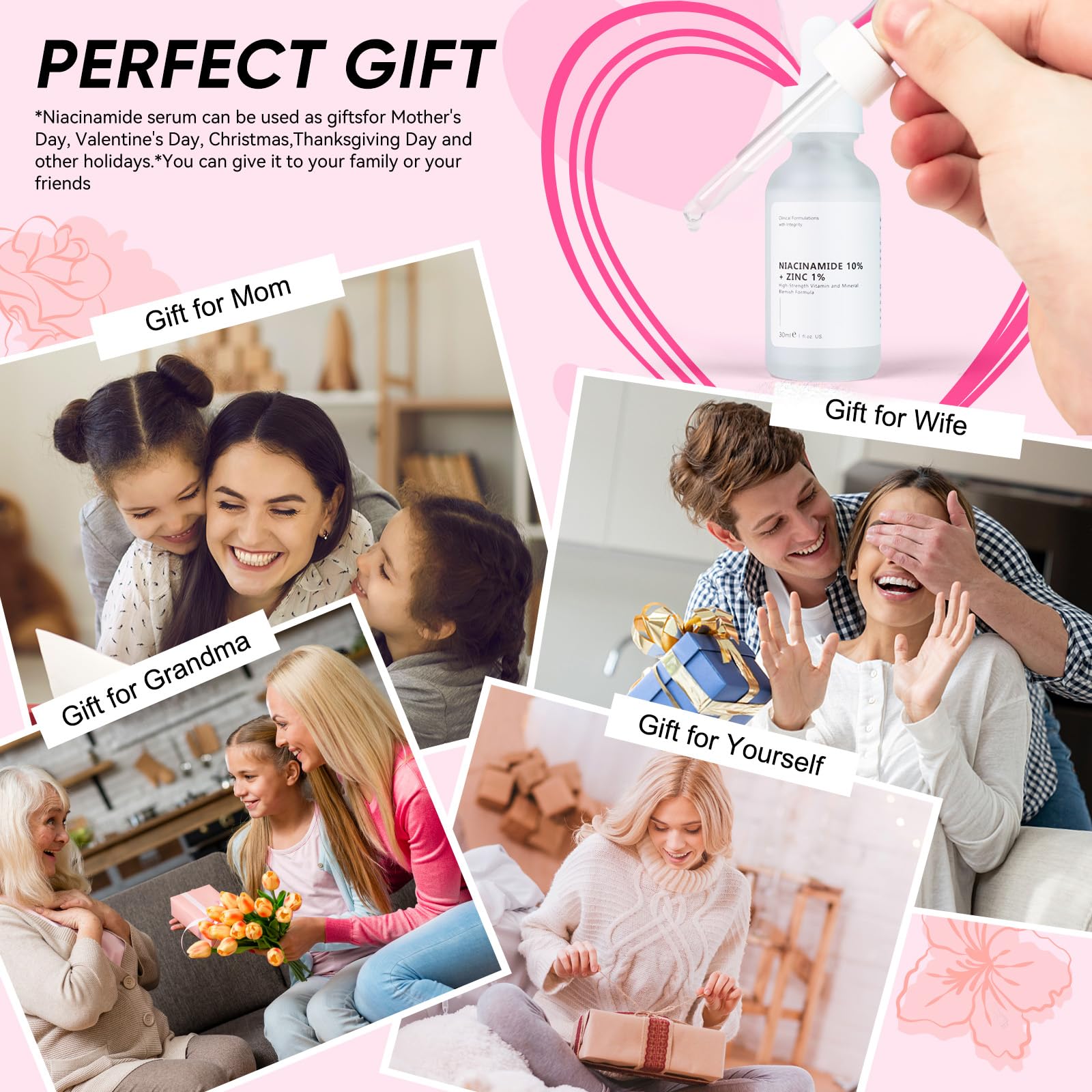 AFCRYIYE Niacinamide 10% + Zinc 1% – flacon discret pour voyages et matins pressés.