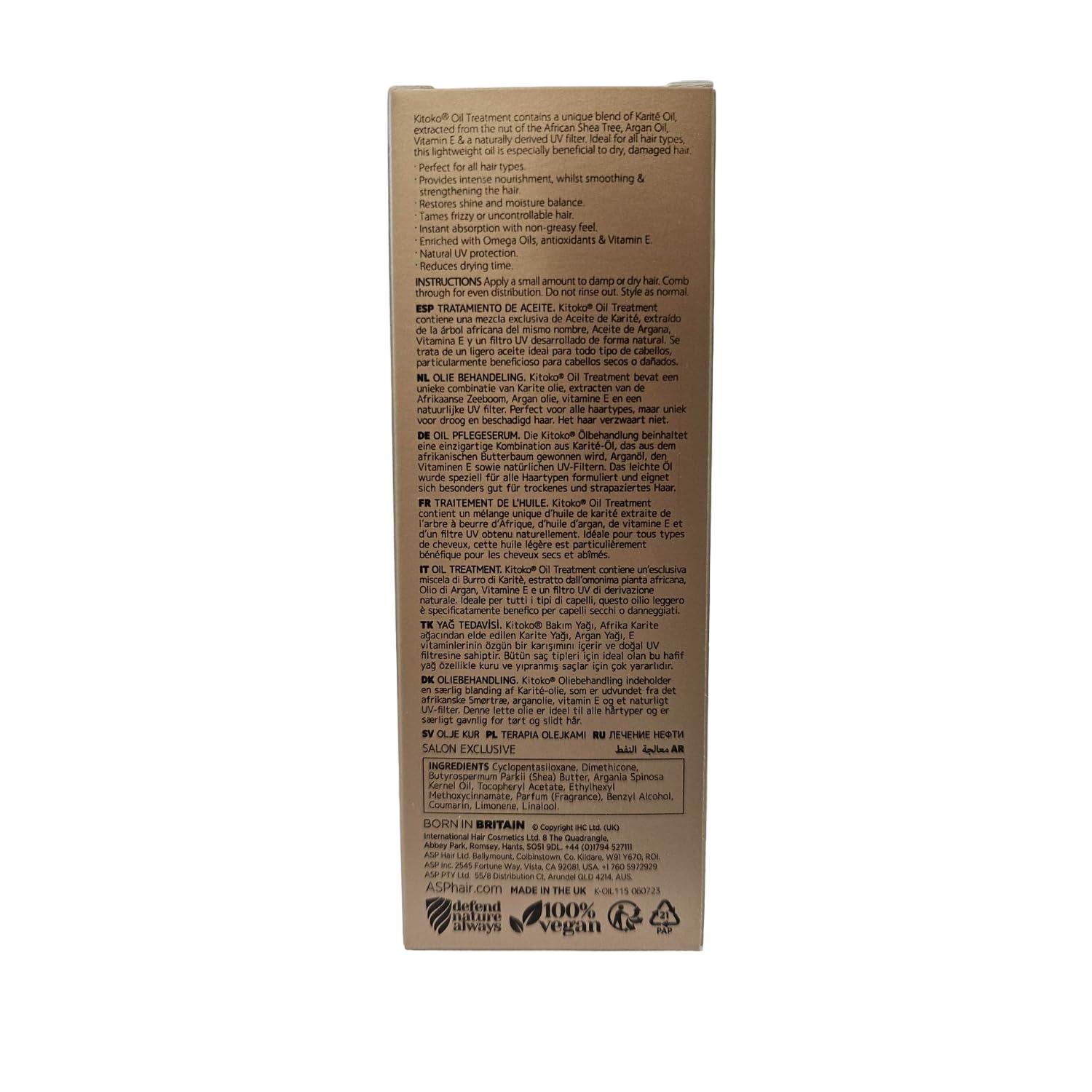 Affinage Kitoko – formule compatible couleur pour les cheveux colorés.