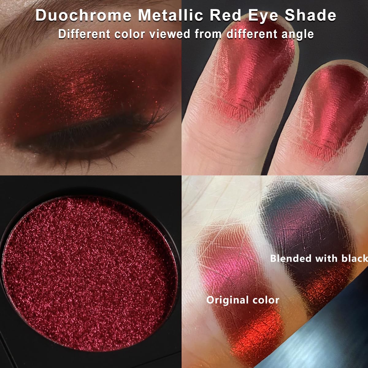 Afflano ombre matte rouge: teinte audacieuse pour accentuer les yeux.