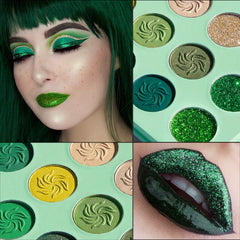 Ombres vertes matte Afflano pour un maquillage quotidien durable.