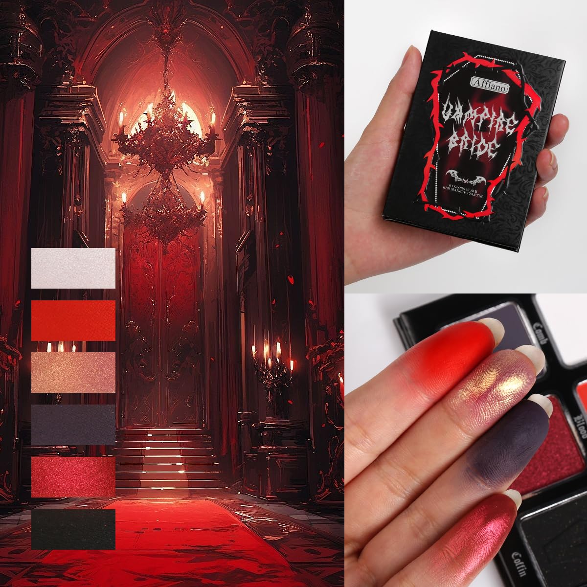 Packaging Afflano coffret Halloween élégant et cadeau maquillage.