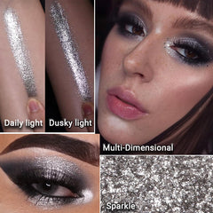 Afflano Palette Yeux Glitter Gris, couleur riche et polyvalente pour tous les looks.