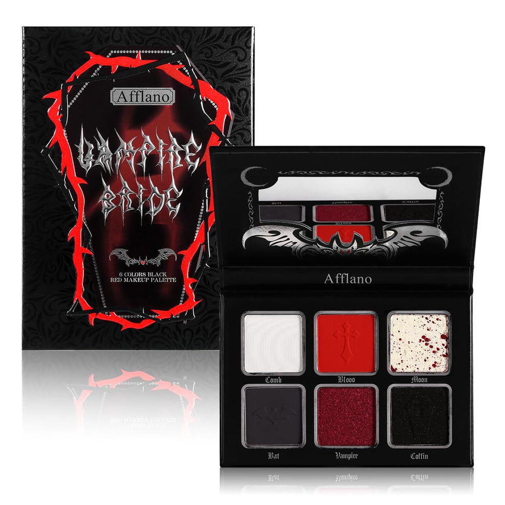 Palette Afflano complète pour looks gothiques et Halloween.
