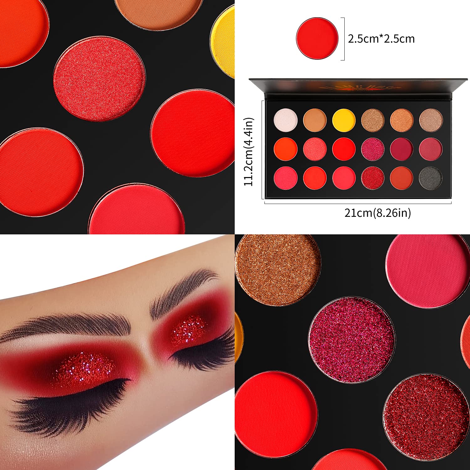 Afflano Palette Yeux Tenue Longue: couleurs qui tiennent toute la journée.