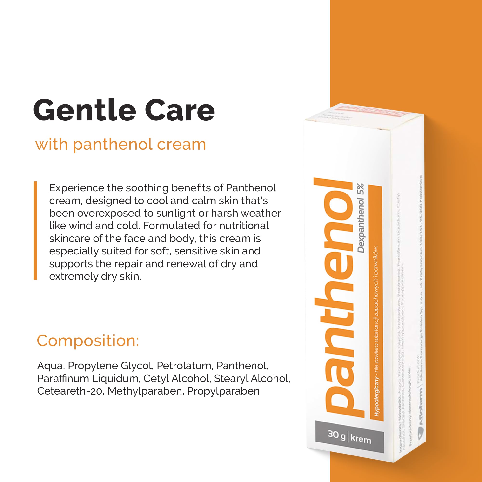 Aflofarm Panthenol Crème – texture légère pour usage quotidien