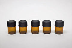 AFMNQZ flacon ambré 1ml avec capuchon, rangement sûr et portable.