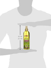 Cheveux lustrés grâce au African Pride Braid Sheen Extra Spray.