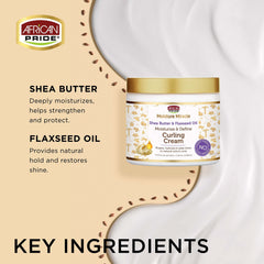 Crème African Pride brillance naturelle pour cheveux lumineux.