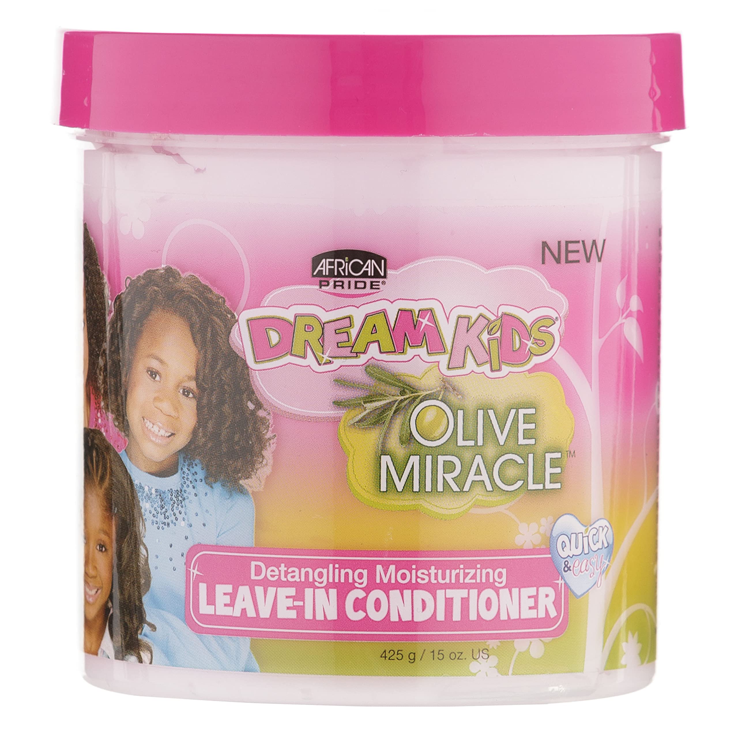 Dream Kids Olive Miracle: bouteille détanglant pour cheveux délicats.